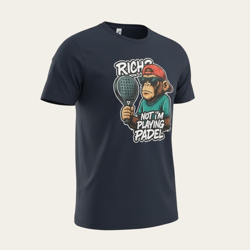 T shirt fun «  RICH? » marine