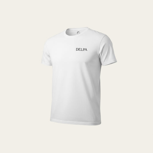 T shirt DELPA brodé noir fond blanc
